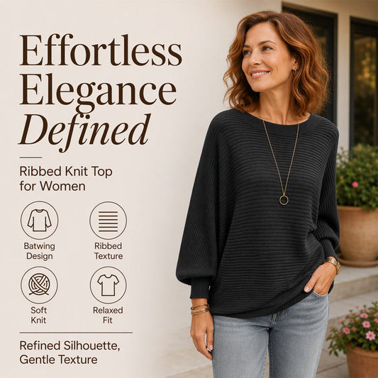 🎉This Week's Special Sales - 60% OFF✨👚Women’s Oversized Ribbed Knit Sweater – Soft Warm Relaxed‑Fit Pullover for Autumn Winter Daily Outfits
