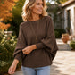 🎉This Week's Special Sales - 60% OFF✨👚Women’s Oversized Ribbed Knit Sweater – Soft Warm Relaxed‑Fit Pullover for Autumn Winter Daily Outfits