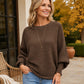 🎉This Week's Special Sales - 60% OFF✨👚Women’s Oversized Ribbed Knit Sweater – Soft Warm Relaxed‑Fit Pullover for Autumn Winter Daily Outfits
