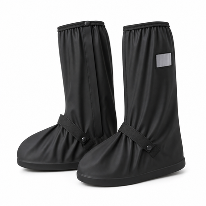 🔥 Autumn Hot Sale 50% OFF! ☔ High‑Top Reusable Waterproof Rain Shoe Covers, Non‑Slip Overshoes with Reflective Strips for Cycling & Outdoor Rainy Days 🛡️