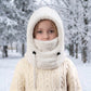 🖤Black Friday Hot Sale 50% OFF♟️Kids Fleece Balaclava Hat, Windproof Thermal One Piece Hood Scarf, Adjustable Drawstring Full Face Neck Warmer for Boys Girls, Winter Outdoor Ski Cycling Hat