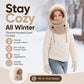 🖤Black Friday Hot Sale 50% OFF♟️Kids Fleece Balaclava Hat, Windproof Thermal One Piece Hood Scarf, Adjustable Drawstring Full Face Neck Warmer for Boys Girls, Winter Outdoor Ski Cycling Hat