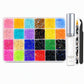 🎁Halloween Hot Sale 50% OFF🎃24‑Grid Nail Art Rhinestone Set, Mixed Color Flat‑Back Crystals Gems for DIY Manicure & Nail Decorations