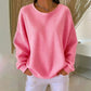 🎉This Week's Special Sales - 53% OFF✨Women's Waffle Knit Loose‑Fit Sweatshirt | Casual Long‑Sleeve Pullover Top👚