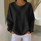 🎉This Week's Special Sales - 53% OFF✨Women's Waffle Knit Loose‑Fit Sweatshirt | Casual Long‑Sleeve Pullover Top👚