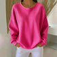 🎉This Week's Special Sales - 53% OFF✨Women's Waffle Knit Loose‑Fit Sweatshirt | Casual Long‑Sleeve Pullover Top👚