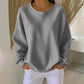 🎉This Week's Special Sales - 53% OFF✨Women's Waffle Knit Loose‑Fit Sweatshirt | Casual Long‑Sleeve Pullover Top👚