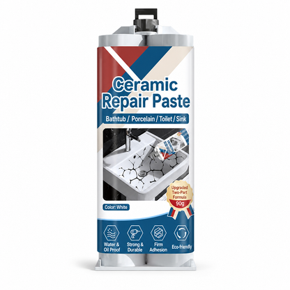 📢 LAST DAY SALE 50% OFF! 🏠 Ceramic Tile Repair Paste, DIY Waterproof Filler to Fix Cracks, Chips on Bathtub, Sink & Porcelain 🛠️