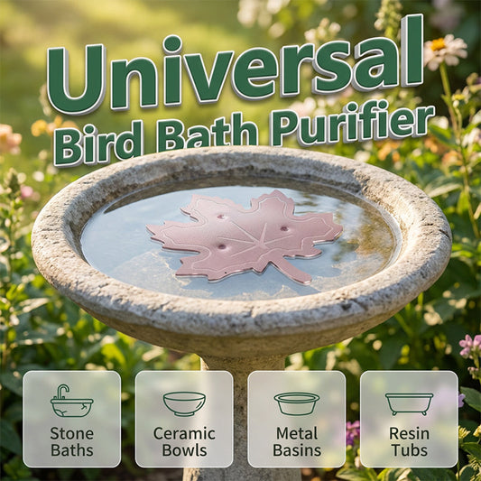 🍂Autumn Hot Sale 50% OFF🔥Maple Leaf 99.9% Pure Copper Universal Bird Bath Purifier🍁