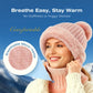 🎉This Week's Special Sales - 60% OFF✨Women 3-in-1 Knitted Balaclava Hat, Fleece Lined Warm Hood Beanie with Scarf & Face Mask, Pom Pom Winter Hat for Outdoor Skiing🧣