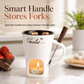 🍪Hot Sale 50% OFF☕Ceramic Chocolate & Cheese Fondue Mug with Fork – Perfect for Cozy Nights & Gifts