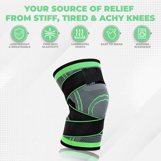 🛡️LAST DAY SALE 60% OFF !!📢Winter Must-Have Adjustable Knee Compression Sleeve, Knee Support Brace with Side Stabilizers🎗️