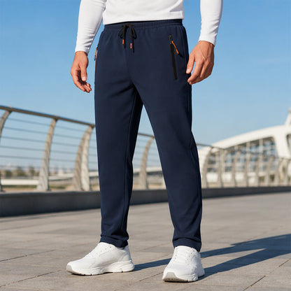 🖤Black Friday Hot Sale 50% OFF👖Men's Winter Thermal Sweatpants, Thick Fleece Lined Casual Trousers with Secure Zip Pockets