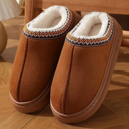 🖤Black Friday Hot Sale 50% OFF♟️Women’s Winter Closed Back House Slippers, Plush Fleece Lined, Thick Non-Slip Sole, Warm Cozy Indoor Home Slippers🥾