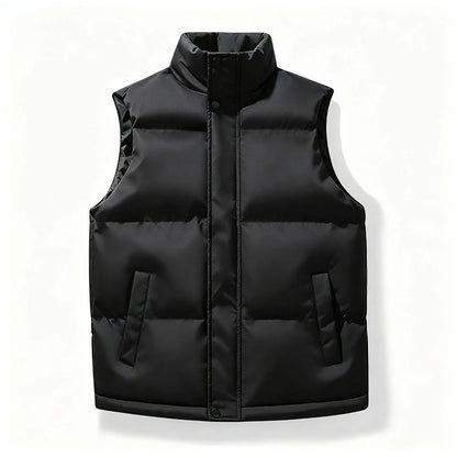 🎉This Week's Special Sales - 60% OFF✨Men's Stand Collar Padded Gilet, Windproof Thermal Sleeveless Winter Vest, Warm Outerwear