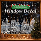 🎁Christmas Hot Sale 50% OFF🎅Christmas Village Static Window Cling Set, 78Pcs Reusable Xmas Window Stickers