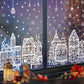 🎁Christmas Hot Sale 50% OFF🎅Christmas Village Static Window Cling Set, 78Pcs Reusable Xmas Window Stickers