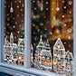 🎁Christmas Hot Sale 50% OFF🎅Christmas Village Static Window Cling Set, 78Pcs Reusable Xmas Window Stickers