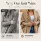 🖤Black Friday Hot Sale 50% OFF♟️Women's Oversized Batwing Sleeve Chunky Knit Cardigan, Shawl Collar Open Front Loose Knitted Sweater Coat for Autumn Winter🧥