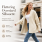 🖤Black Friday Hot Sale 50% OFF♟️Women's Oversized Batwing Sleeve Chunky Knit Cardigan, Shawl Collar Open Front Loose Knitted Sweater Coat for Autumn Winter🧥