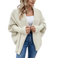 🖤Black Friday Hot Sale 50% OFF♟️Women's Oversized Batwing Sleeve Chunky Knit Cardigan, Shawl Collar Open Front Loose Knitted Sweater Coat for Autumn Winter🧥