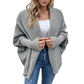 🖤Black Friday Hot Sale 50% OFF♟️Women's Oversized Batwing Sleeve Chunky Knit Cardigan, Shawl Collar Open Front Loose Knitted Sweater Coat for Autumn Winter🧥