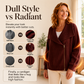 🍂Autumn Hot Sale 60% OFF🔥Women’s Asymmetric Zip Up Sweater Jacket, Chic Knit Cardigan with Drape Collar, Casual Loose Fit Outerwear🧥