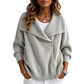 🍂Autumn Hot Sale 60% OFF🔥Women’s Asymmetric Zip Up Sweater Jacket, Chic Knit Cardigan with Drape Collar, Casual Loose Fit Outerwear🧥