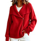🍂Autumn Hot Sale 60% OFF🔥Women’s Asymmetric Zip Up Sweater Jacket, Chic Knit Cardigan with Drape Collar, Casual Loose Fit Outerwear🧥