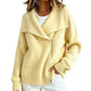 🍂Autumn Hot Sale 60% OFF🔥Women’s Asymmetric Zip Up Sweater Jacket, Chic Knit Cardigan with Drape Collar, Casual Loose Fit Outerwear🧥