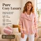 🍂Autumn Hot Sale 60% OFF🔥Women’s Asymmetric Zip Up Sweater Jacket, Chic Knit Cardigan with Drape Collar, Casual Loose Fit Outerwear🧥