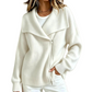 🍂Autumn Hot Sale 60% OFF🔥Women’s Asymmetric Zip Up Sweater Jacket, Chic Knit Cardigan with Drape Collar, Casual Loose Fit Outerwear🧥