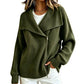 🍂Autumn Hot Sale 60% OFF🔥Women’s Asymmetric Zip Up Sweater Jacket, Chic Knit Cardigan with Drape Collar, Casual Loose Fit Outerwear🧥