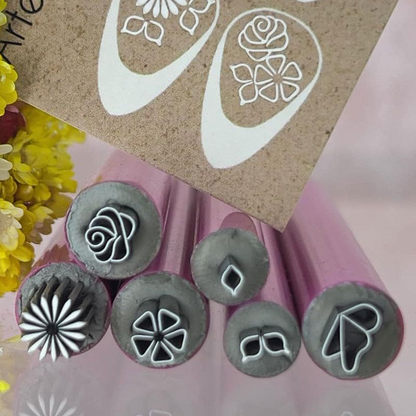 💅 LAST DAY SALE 50% OFF🌸 Professional Nail Art Stamping Tool Kit | Reusable Flower Pattern Stamper Tools, DIY Home Salon Manicure Set (6/10/15Pcs)