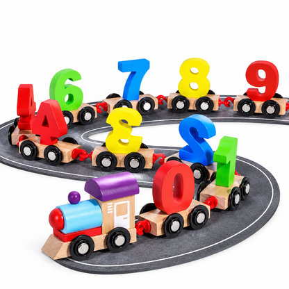 🖤Black Friday Hot Sale 50% OFF♟️Montessori Magnetic Wooden Number Train, Early Learning Counting Toy, Perfect Gift for Toddlers Boys Girls🚂