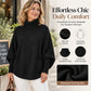 ❄️Black Friday Sale 60% OFF!!⚡Women's Turtleneck Batwing Sleeve Knit Jumper, Oversized Loose Knitted Sweater with Pockets, Casual Autumn Winter Top