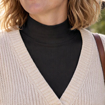 🖤LAST DAY Buy 1 Get 1 Free(2 PCS)!!👔 Women Seamless Knit Turtleneck Dickey, Fake Collar Half Top for Layering, Soft Stretch Neck Warmer ✨