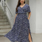 🎉Hot Promotion 50% OFF💃Sweet Floral V-Neck Single-Side Split Dress