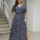 🎉Hot Promotion 50% OFF💃Sweet Floral V-Neck Single-Side Split Dress