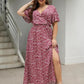 🎉Hot Promotion 50% OFF💃Sweet Floral V-Neck Single-Side Split Dress