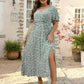 🎉Hot Promotion 50% OFF💃Sweet Floral V-Neck Single-Side Split Dress