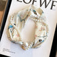 🎁Christmas Hot Sale 50% OFF📿Pearl Scarf Necklace|Elegant Faux Pearl Beaded Choker Satin Neck Scarf for Women💎