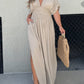 SLIT V-NECK EFFORTLESS MAXI LONG DRESS ( 🌟FREE SHIPPING)