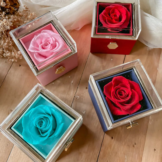 🌹Eternal Rose Box - W/Engraved Necklace & Artificial Rose