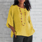 Spring 2024 fashion solid color cotton linen top✨Buy 2 get 10% Off Auto & Free Shipping