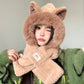 🎄Christmas Sale Now💖Cute Fox Ears 2-in-1 Hat and Scarf