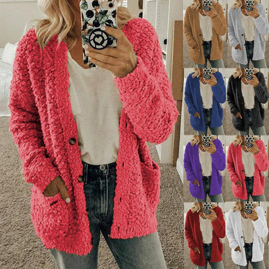 ⭐HOT SALE 48% OFF🌹Autumn And Winter Plus Size Cardigan Casual Velvet Short Jacket