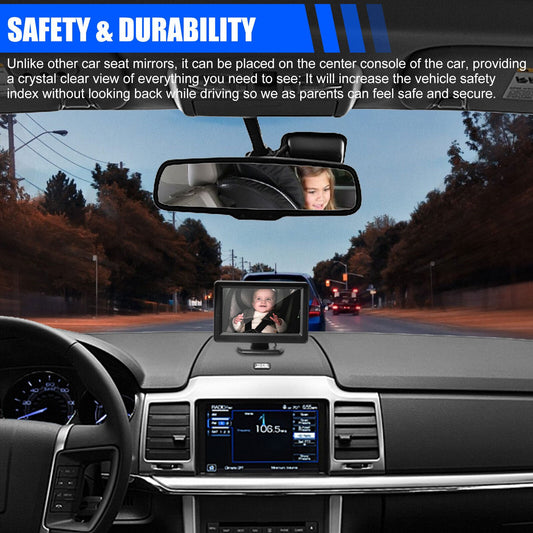 🎁Hot sale🔥 Baby Car Seat Rear View Camera Monitor Safe 4.3"