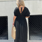 SLIT V-NECK EFFORTLESS MAXI LONG DRESS ( 🌟FREE SHIPPING)