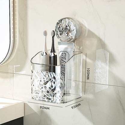 🎁✨Hot sale🔥Light Luxury Style Glacier Pattern Suction Cup Shelf